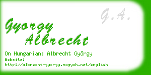gyorgy albrecht business card