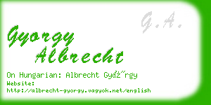gyorgy albrecht business card